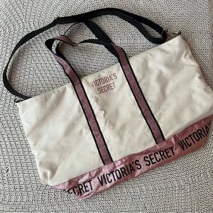 Victoria's Secret Pink and Black Tote Bag